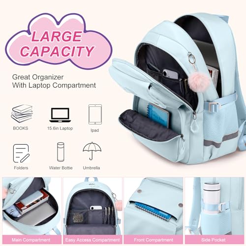 Girls Backpack for School - Lightweight Travel Laptop Backpack Fits 17.3 Inch Notebook, Water Bottle Pocket - Ideal for Teens, College Students, Adults3