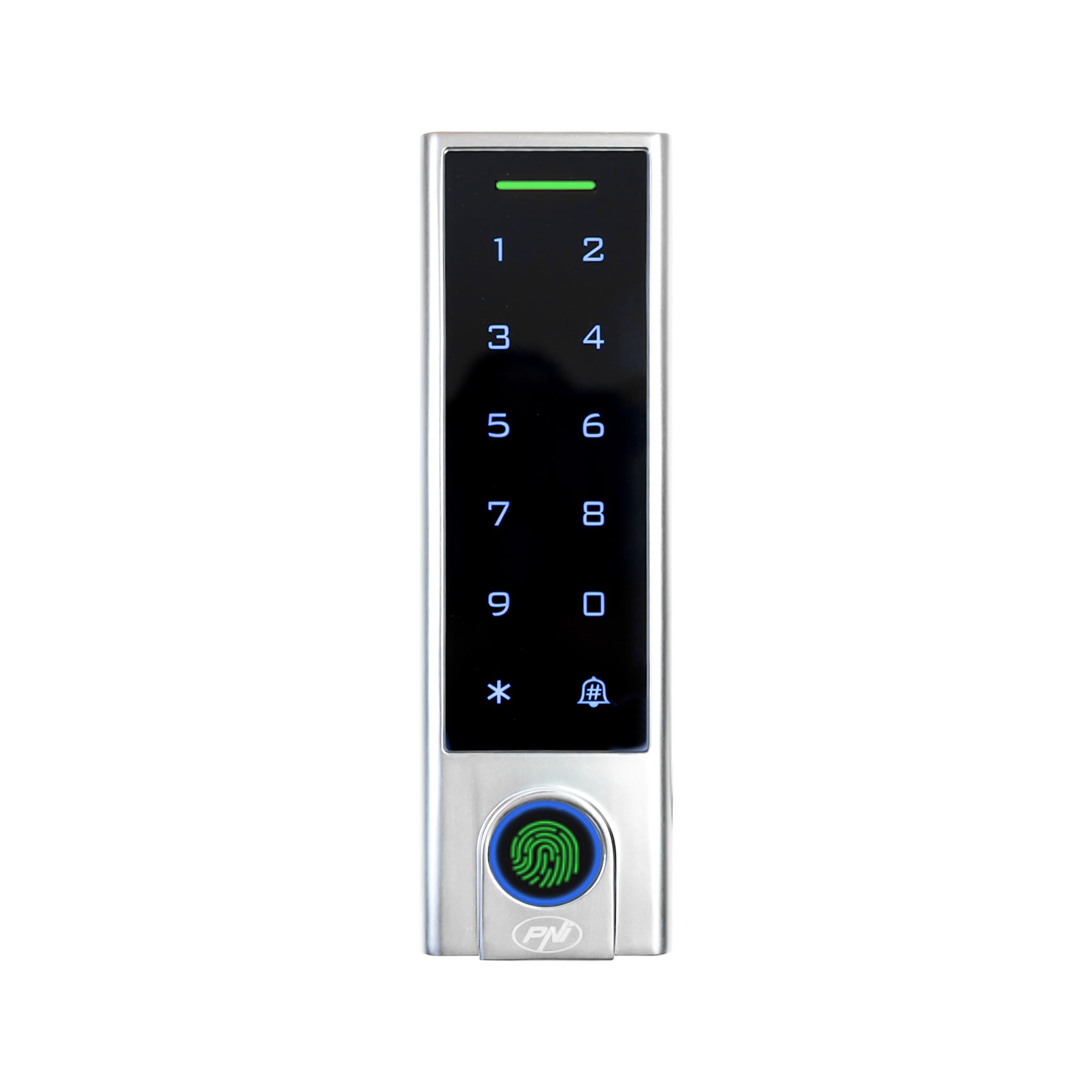 PNI Tastiera del controllo di accesso DK350 con Wi-Fi, carta di accesso, impronta digitale, PIN, tocco, IP66, applicazione di Tuya