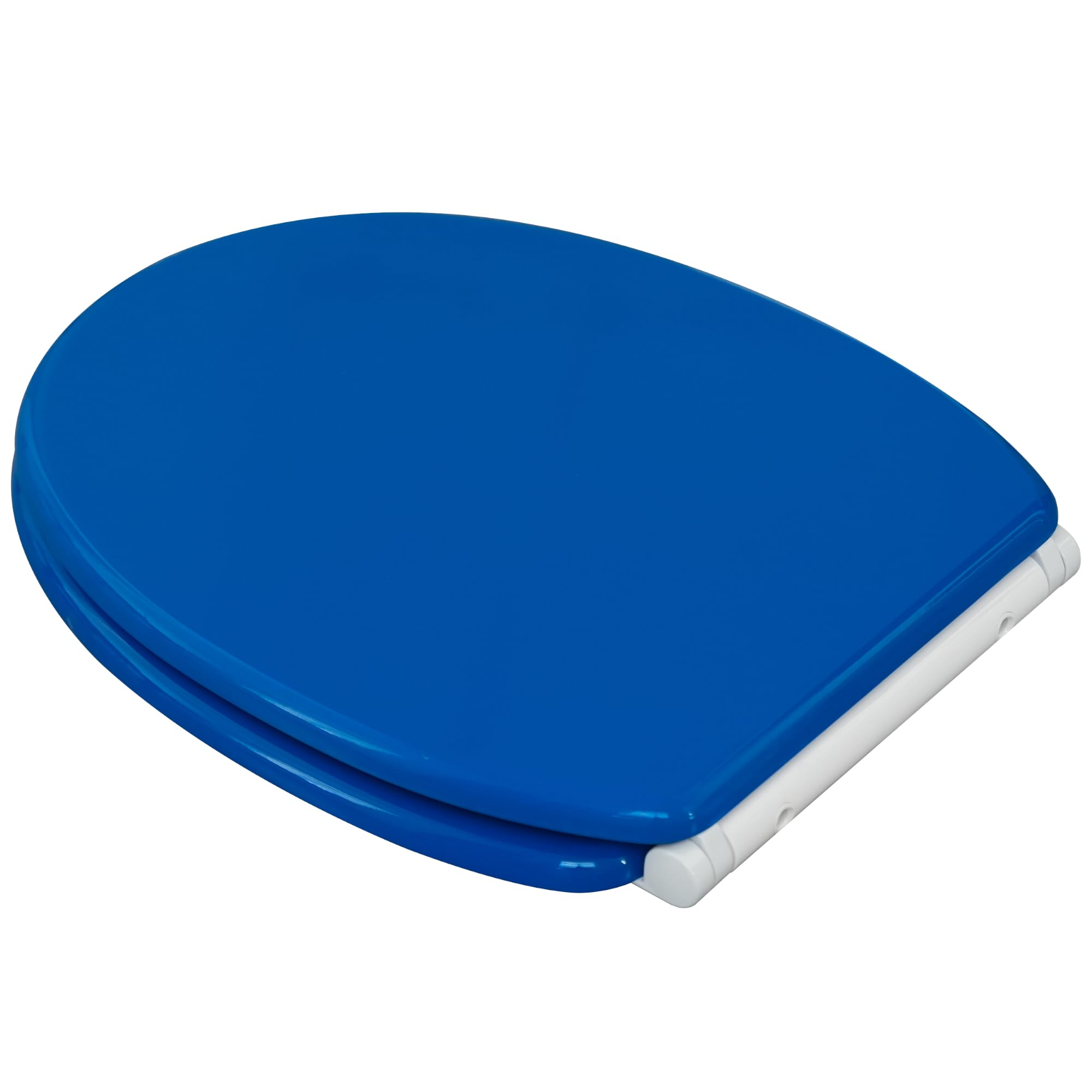 Sanilo Sedile WC con chiusura ammortizzata e sgancio rapido, il coperchio del WC può essere rimosso con la semplice pressione di un pulsante, facile montaggio dall'alto (Azzurro)