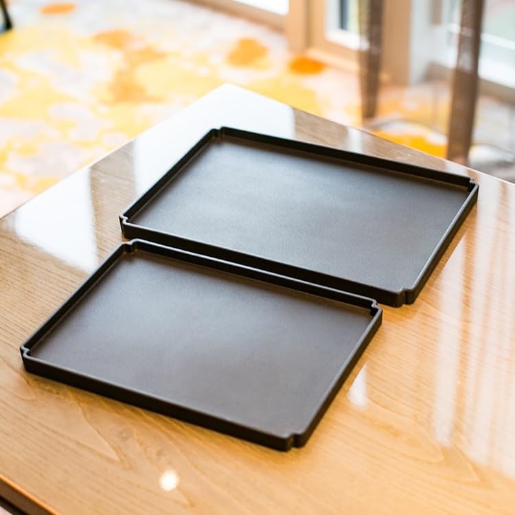Bandeja para Servir té de Hotel, Bandeja para Tazas de Agua, Rectangular, Grande y Mediana, con Acabado Esmerilado, de Lujo, Cuadrada, para Comer en el Regazo (B)
