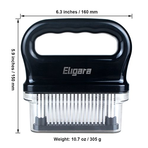 Eligara Meat Tenderizer with 48 Stainless Steel Needle Blade | Steak Tenderizer with ABS Safe Plastic, Lightweight & Durable Kitchen Cooking Tool