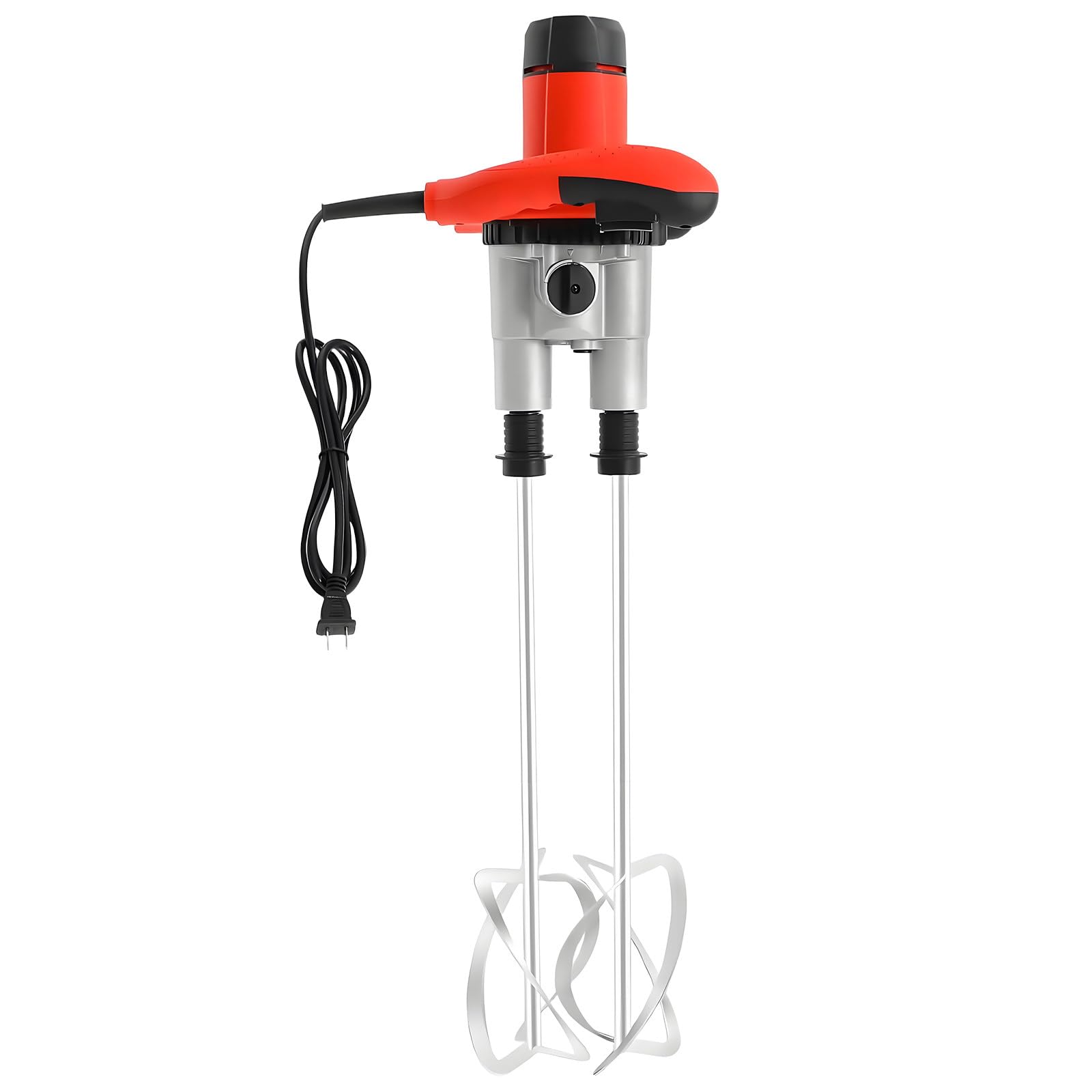 Miscelatore elettrico per cemento a doppia pala da 2800 W di qualità professionale - Design a doppia pala con 6 velocità regolabili, miscelatore portatile per vernice, cemento e malta per l'edilizia
