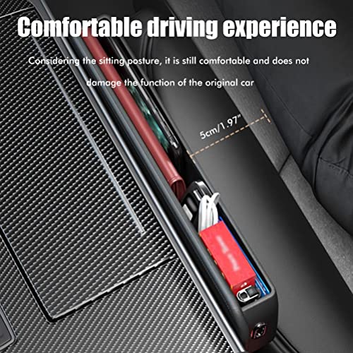 Tasca Laterale Sedile Auto, 20 * 30cm Organizzatore per Dell'auto in Pelle PU Scatola, Portaoggetti Adatto per la Maggior Come Berline, Cellulari, Chiavi, Portafogli