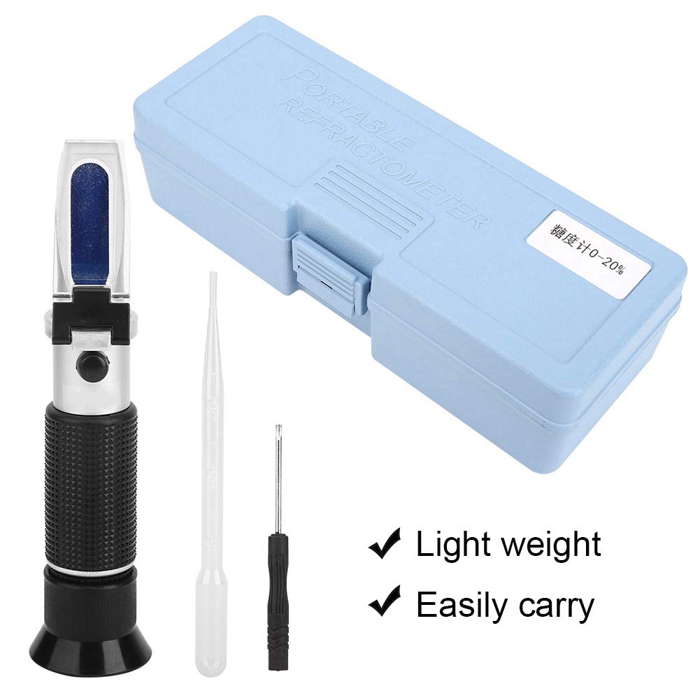 Handheld Sugar Test Meter Refractometer,Sugar Refractometer Test Meter,Refractometer Sugar Test Meter 0-20% with Accurant Index for Automatic Temperature Compensation brix meter Sugar Refractome - Image 4