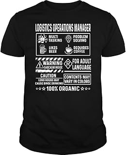 Logistics Operations Manager Multitasking Problem Solving Job Title - Unisex Tee Black