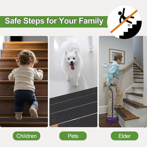LLPT Antirutsch Klebeband | Schwerlast Grip Tape | für Treppen Wasserdicht Außen Innen | Rutschfeste Traktionsstreifen | für Treppenstufen Boote Rampen Treppenbelag (ASB250) | Schwarz | 51mm x 5m
