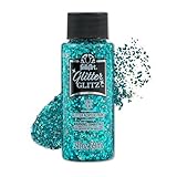FolkArt Glitter Glitz Acrylic Craft Paint, Teal, 2 fl oz