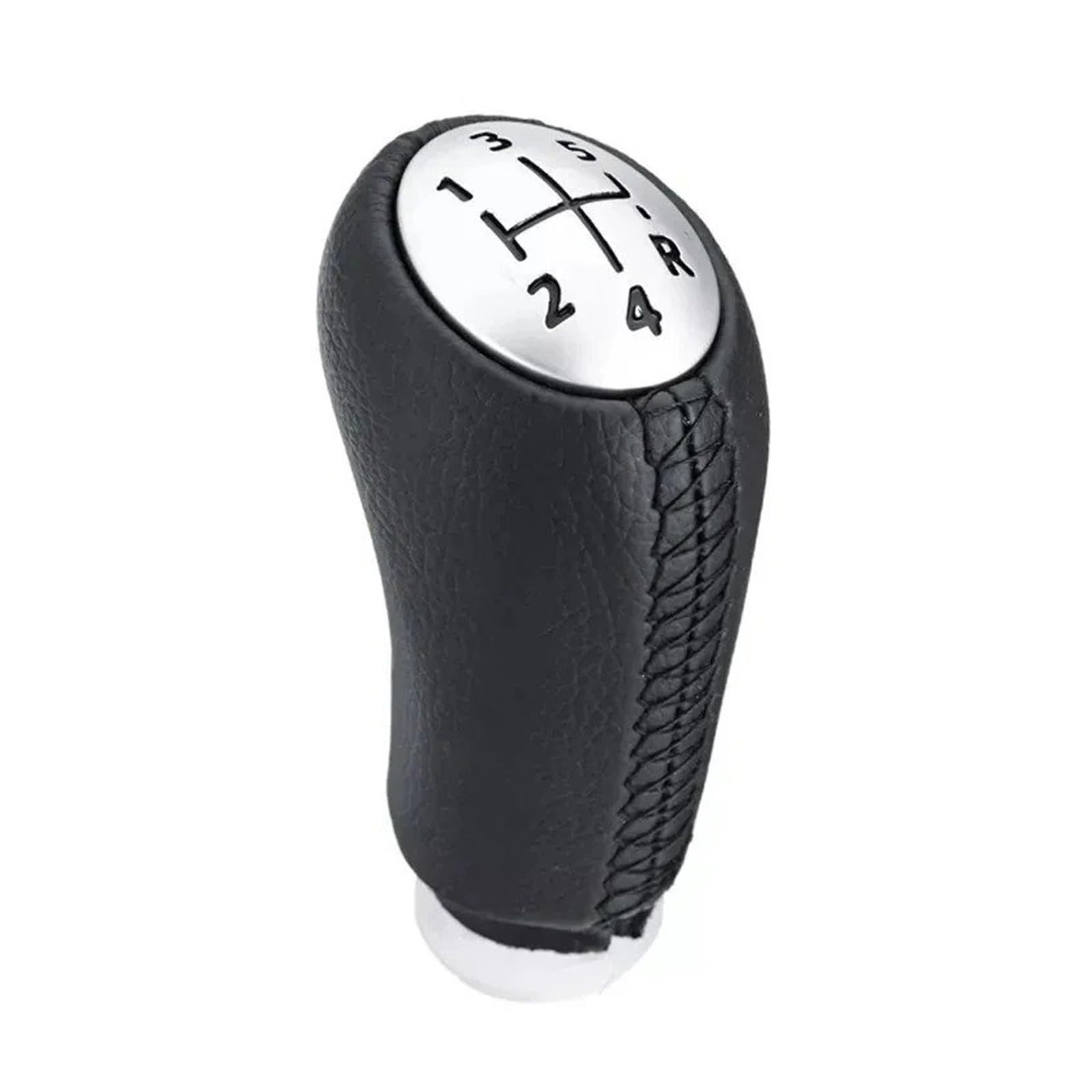 VAVGKDKPZB Shifter Lever Handle for Clio III MK2 2005-2009 MT Gear Shift Knob Shifter Head Pen Ball Arm(Matte Black Stitch)