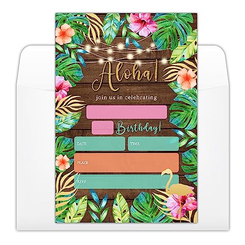 YUEXLL Birthday Invitations Cards, Pack of 20-004