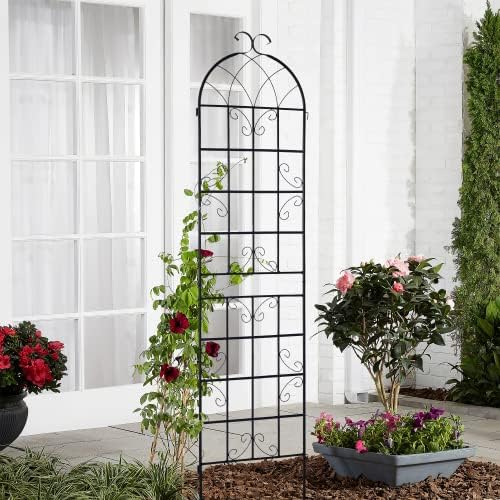 Metal Trellis Garden Trellis 2 Pack Metal Garden Trellis 81"×20" Climbing Rose Trellis Outdoor Trellis Trellis for Climbing Plants Trellis for Roses Decorative Trellis 2 Pack
