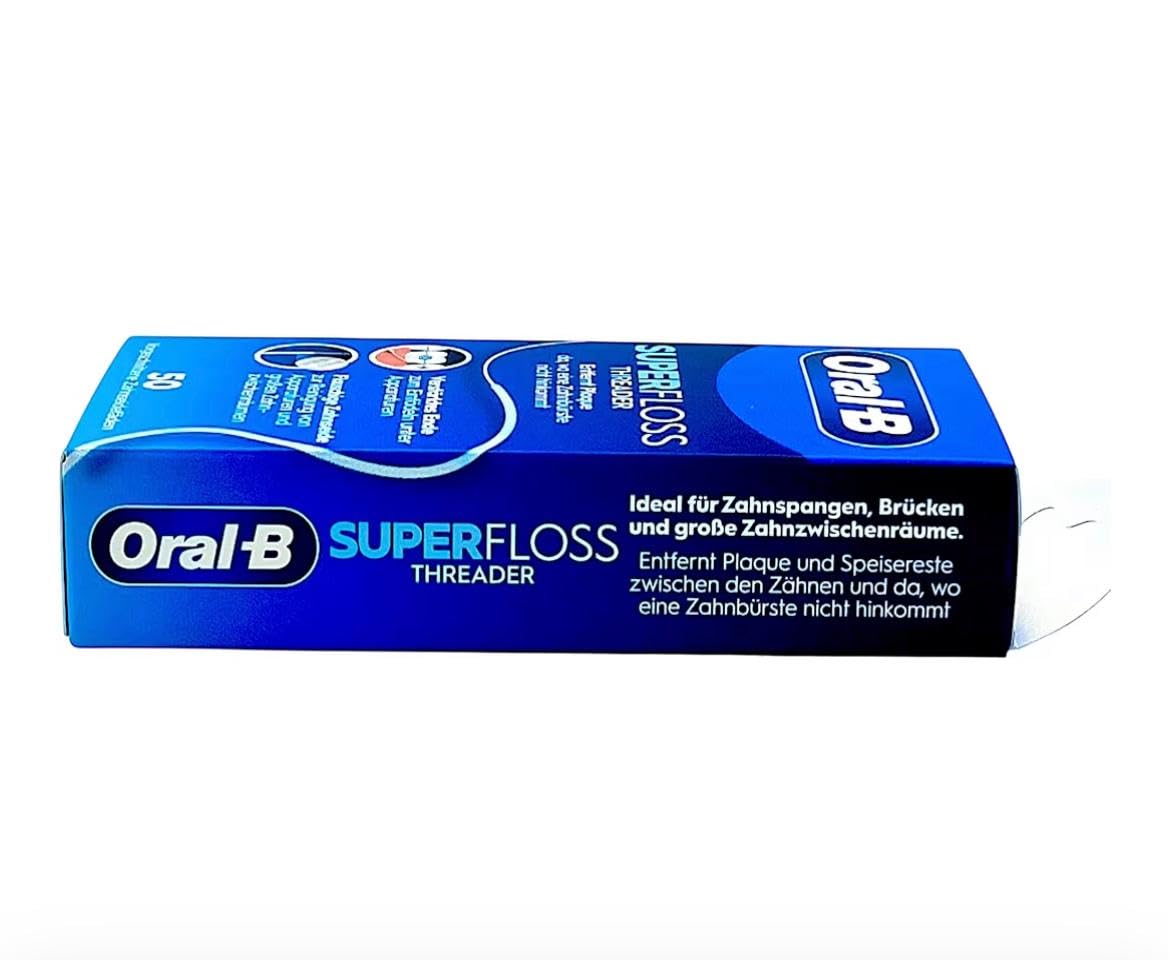 Oral B Oral-B Super Floss Mint Hilo dental precortado 50 Ea (paquete de 18)