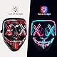 DWTECH LED Halloween Maske mit LED Leuchtende Handschuhe SET,Halloween Kostüm,LED Purge Maskes Kostüm für Maskerade Cosplay beleuchtete Gesichtsmaske für Kinder Männer Frauen Halloween Festival