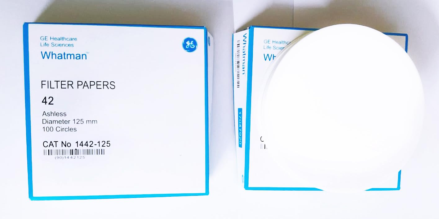 Filter Papers-1442-125 Quantitative Round Sheets, 125mm Diameter, Pack of 100. Chemistry Lab & Industrial Experiments for Schools or Laboratory Activities. WHATMAN-image-39