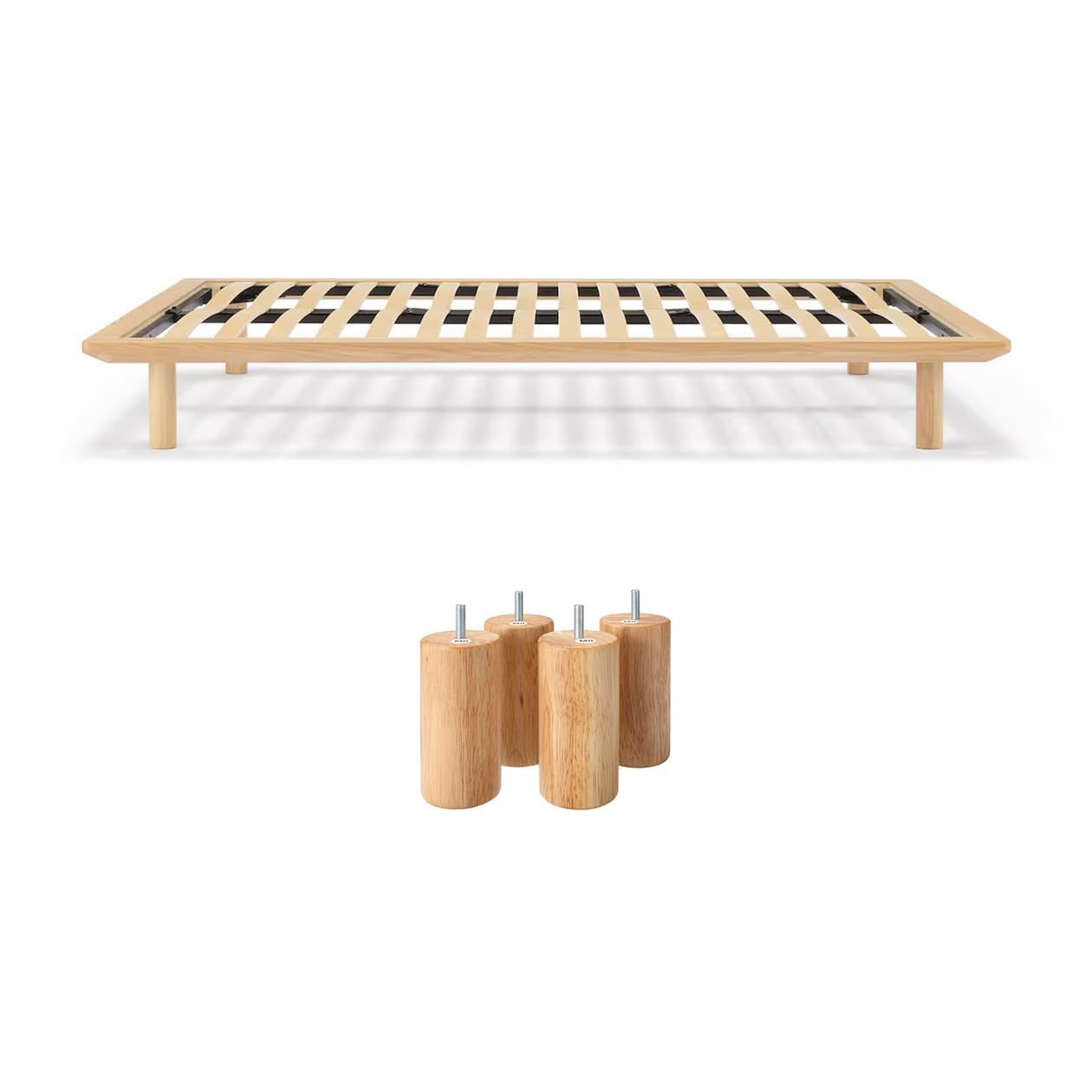 Amazon｜【セット買い】無印良品 木製ベッドフレーム オーク材突板