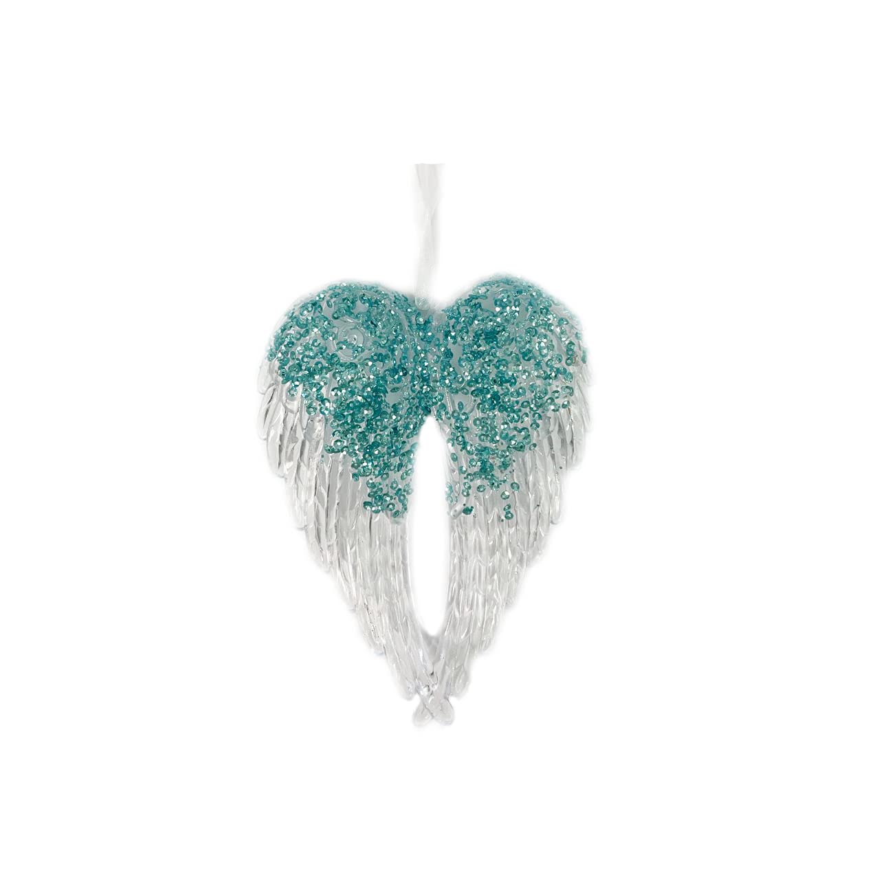 Homestreet Christmas Angel Wings Ice Blue Christmas Tree Decorations, Various Hanging Decorations, Tinsel, Tree Topper And Baubles (Angel Wings)