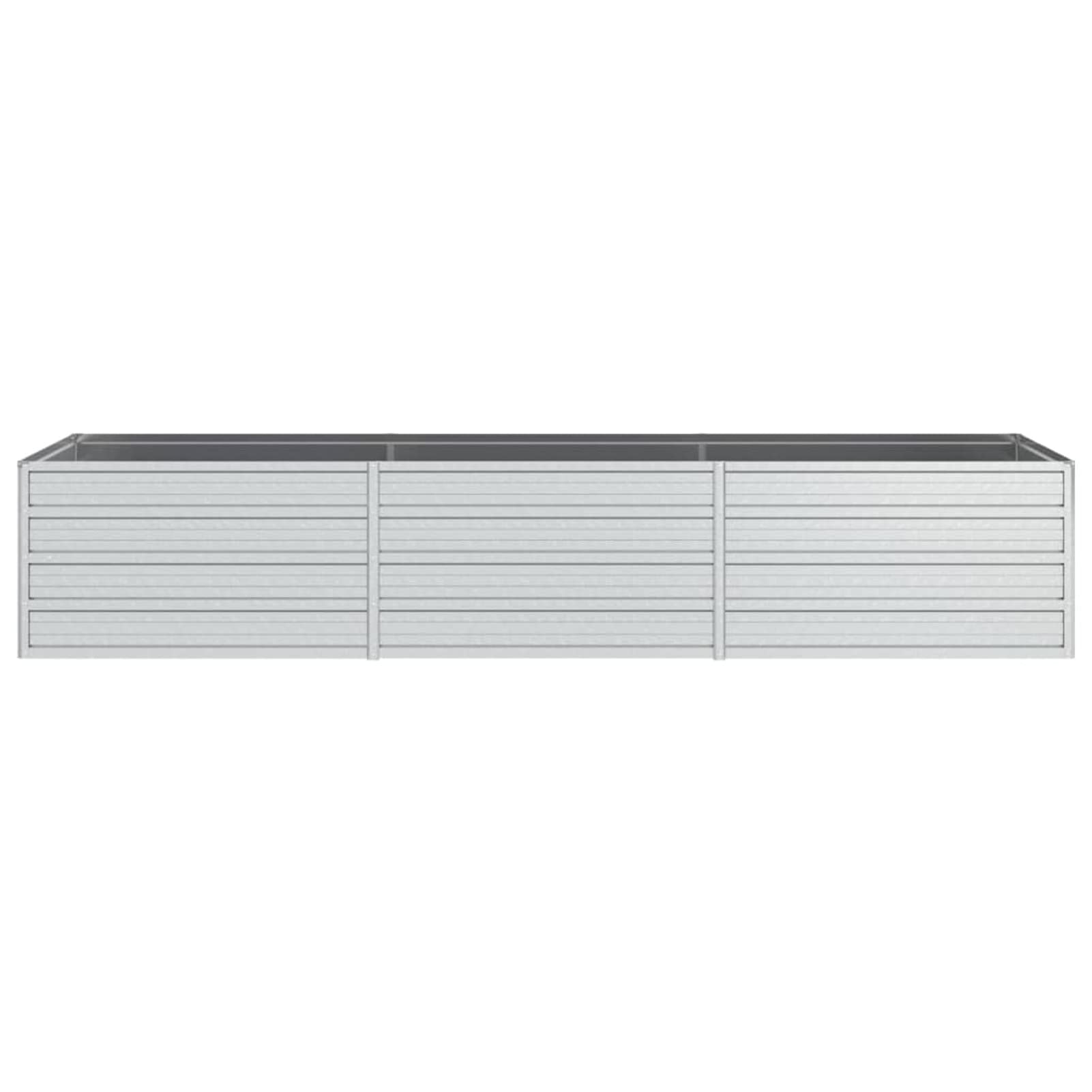 ShGaxin Arriate, Tavolo da coltivazione, Orto Domestico, Coltivazione di piante aromatiche, Arriate da giardino, in Acciaio zincato Argento 240x80x45 cm