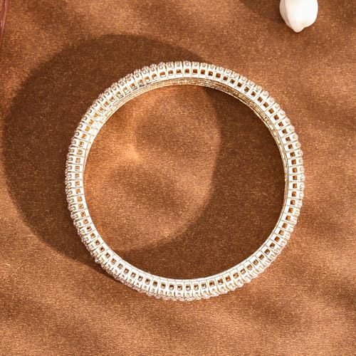 Image of Rubans Gold Plated Pearl Beaded Bangles Jewellery Gift for Women & Girls | Ethnic Wedding Traditional Bridal