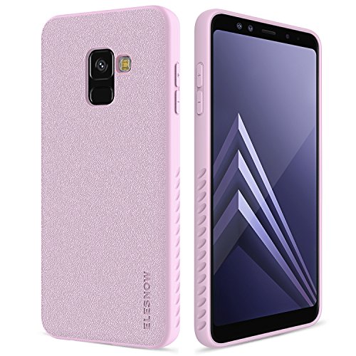 Samsung Galaxy A8 2018 Case, ELESNOW Soft Durable Flexible [Scratch Resistant] with Resilient Shock Absorption and Anti-fingerprint Design Durable Slim Fit Cover for Samsung Galaxy A8 2018 (Rose Gold)