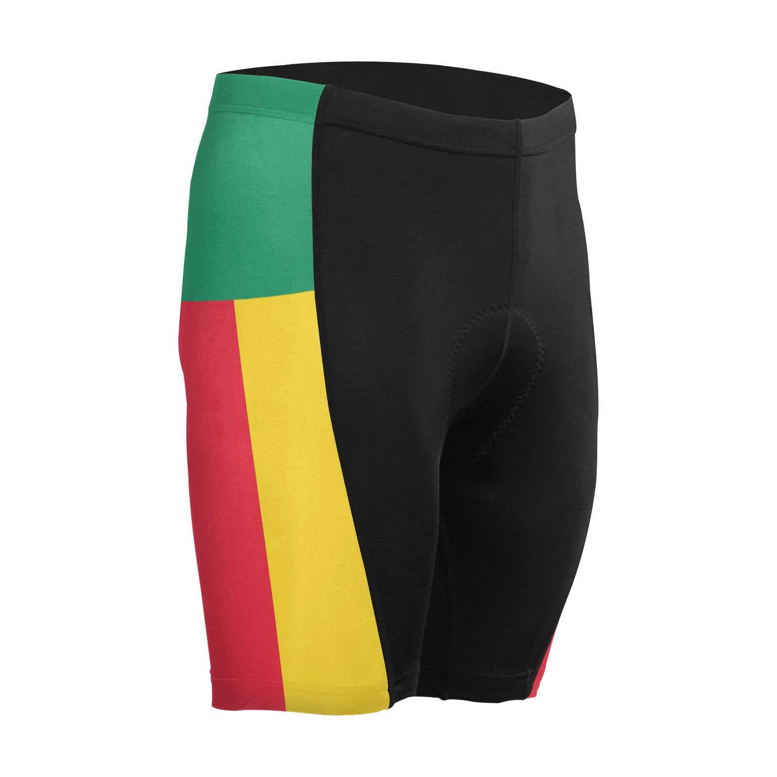 Benin Flag Men's Bike Shorts Padded Cycling Bicycle Biking Shorts Tight Multicolor
