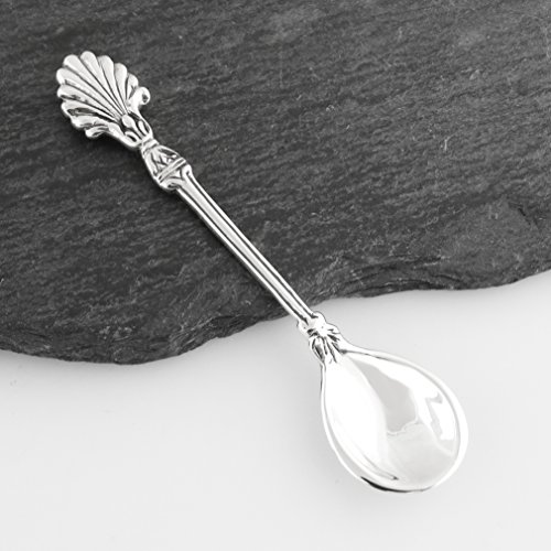 Fashionjunkie4Life Sterling Silver Shell Handle Salt Spoon Or Mustard Spoon #TOP1