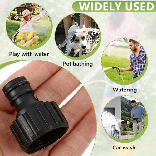 Image of HASTHIP 4Pcs Garden Hose Connector, 1 /2 inch Quick Connect Fitting, Universal Hose Quick Release Adapter for 1 /2 Inch Hose Pipe, Water Hose Connector for Lawn, Garden, and Outdoor Irrigation
