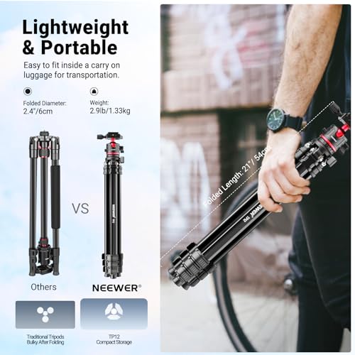 NEEWER Basics 66.5-inch Travel Tripod