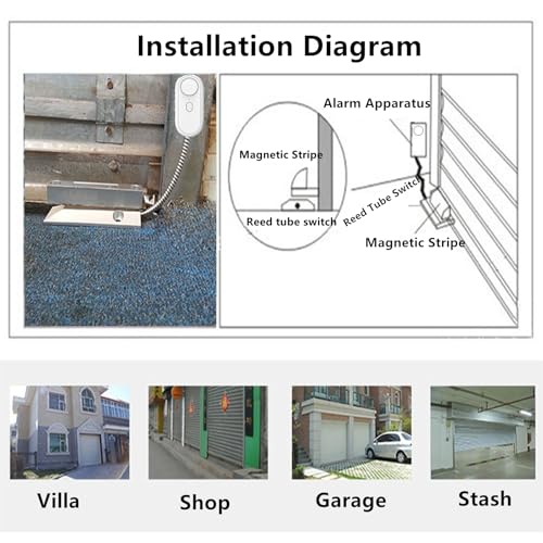 Wired-Metal-Door-Window-Magnetic-Sensor-Detector-Switch-Alarm-Home-Garage-Security-Kit