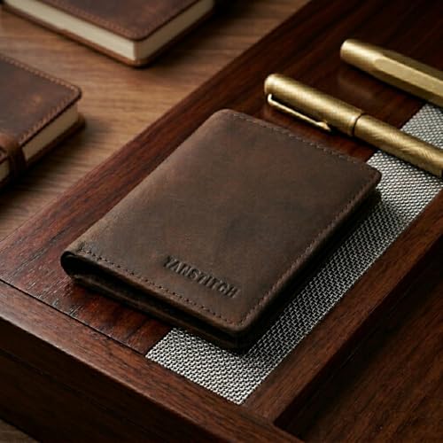 Image of TANSTITCH Slim Leather Wallet || Small,Compact, Minimalist & Thin Wallet || RFID Protected || Front Pocket Carry