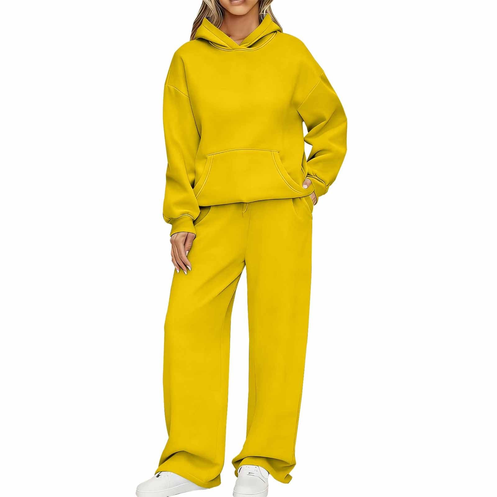 Tuta Donna Sportiva Invernale Felpa con Cappuccio E Pantaloni