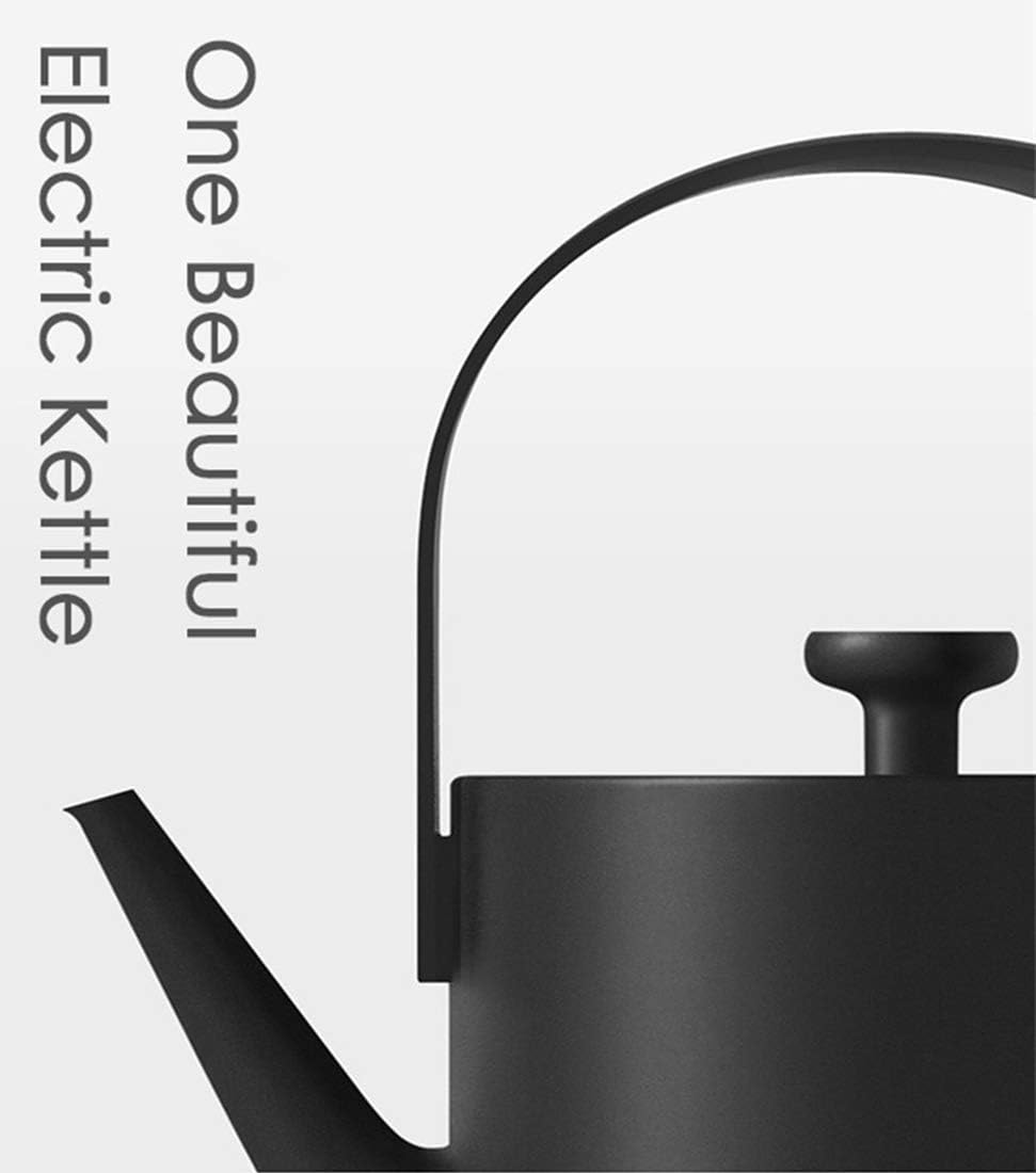 Hervidor Eléctrico Retro De Acero Inoxidable - 600 Ml, 1200 W, Hermosa Tetera para Uso Doméstico Y Comercial., Black