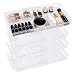 MoMA Expandable Makeup Organizer - 11"x 7.7"x 1.2"Adjustable Makeup Brush Organizer (4 Packs) - Clear Plastic Makeup Organizer for Bathroom Drawers, Vanities, Countertops - Scalable Cosmetic Organizer
