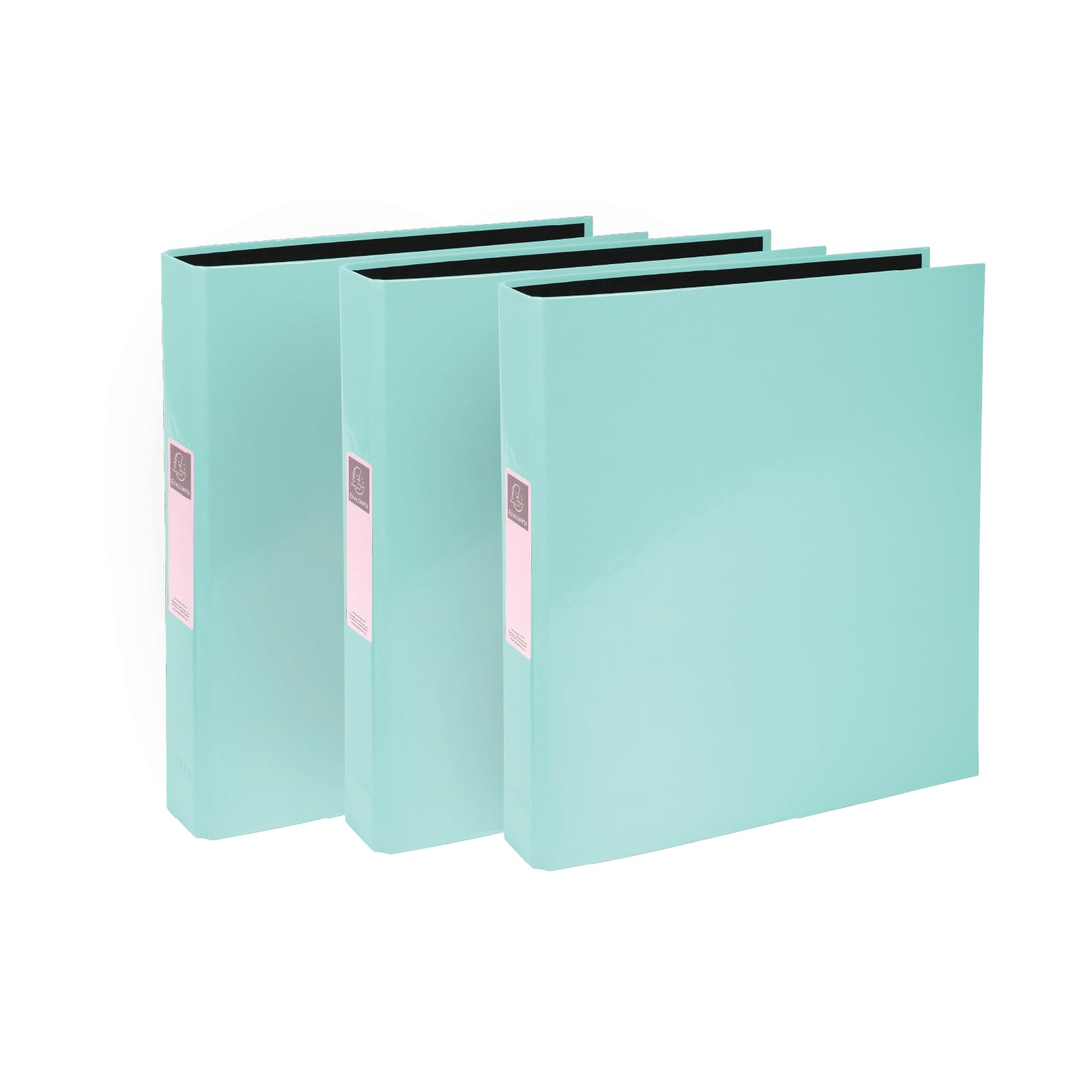 Exacompta A4 Ring Binder, 30mm Spine, 2 Ring, Document Folder, Pack of 3 in Pastel Mint, Stationery Folders for Filing Paperwork and Document Organisation - 226/0029Z