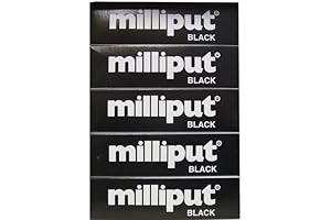 Epoxy Putty Black, 113.4g Repair Kit - 5-Pk by Miliput (MB Fibreglass)