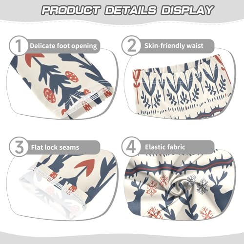 Toddler Girls Leggings Printed Yoga Pants Leggings Vintage Deer Pattern for Kids3