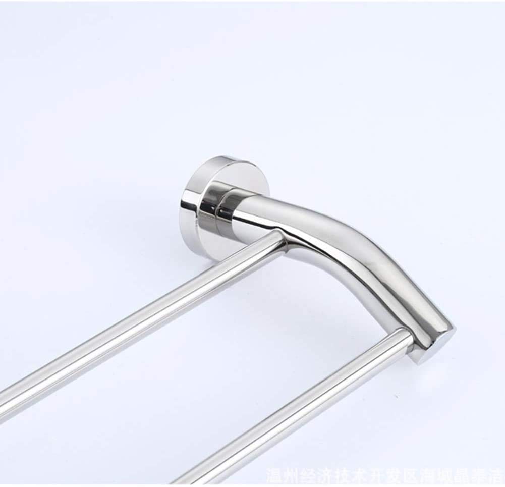 NEECS Toalleros para Ducha Barra para Toallas Toallero Toallero Torre Percha Doble Poste Tendedero Baño Inodoro Acero Inoxidable Se Puede alargar (Color: Metálico Tamaño: 50) (Metálico 7