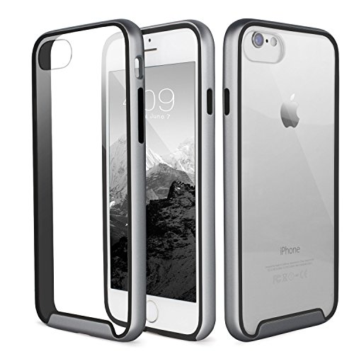 Mobility Element iPhone Case - Best Case for iPhone 7 and iPhone 8 - Premium Cover Provides Protection from Drops, Scratches and Impacts - Transparent Back with Sleek Color Options - Space Gray/Black