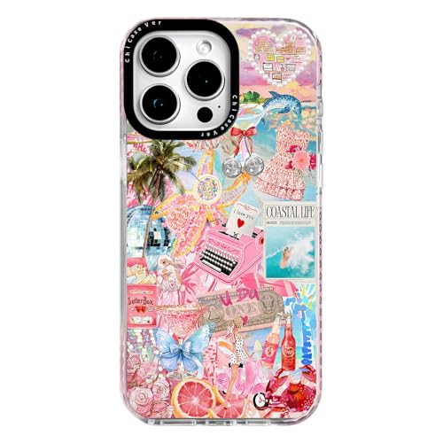 ChiCaseVer for iPhone 14 Case Pink Coastal Summer Design with Tropical - image 1