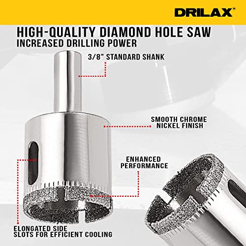 1 1/4 Inch Diamond Drill Bit Tile Hole Saw Ceramic Porcelain Quartz Granite Glass Fish Tank Kitchen Bathroom Shower Faucet Installation 1.25 Inches Single Pack #TOP3