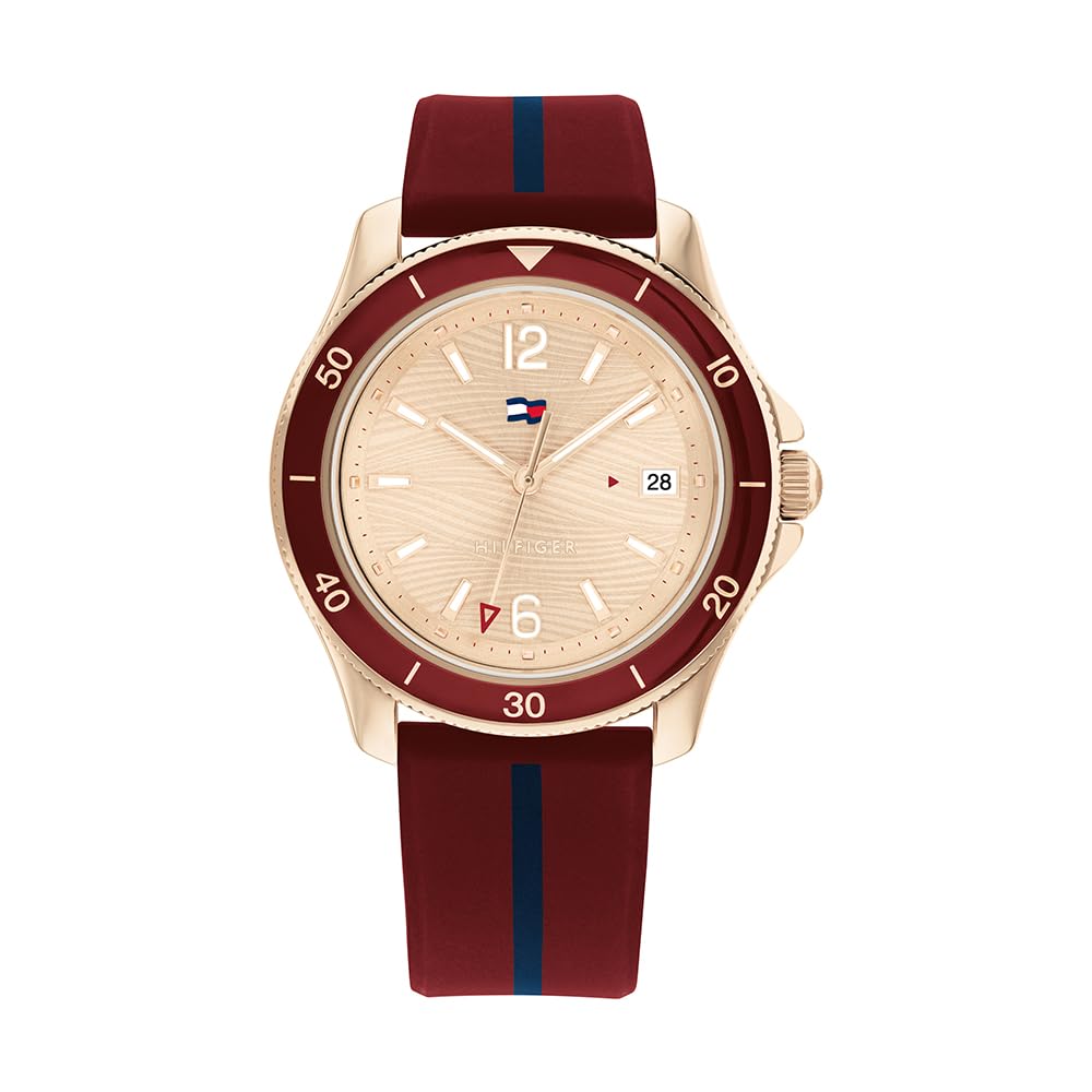 Tommy Hilfiger Reloj Analógico de Cuarzo para mujer con Correa en silicona Bermellón - 1782510