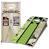 Titan Bags X Factor Cornhole Boards - ACL Elite Solid Wood Cornhole Board Set w/Patent Pending X Underside Bracing for Maximum Durability - Regulation Size for Professional & Outdoor Sports Game