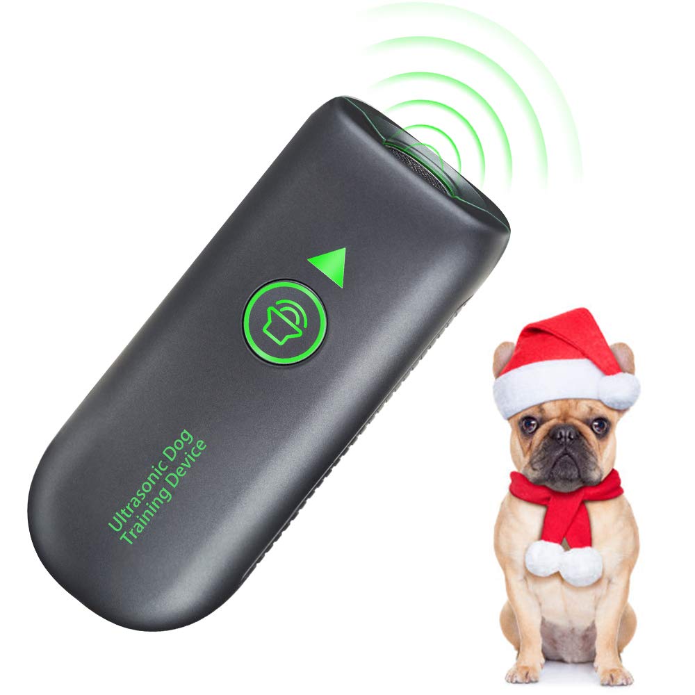Anti Barking Device, Queenmew Handheld Ultrasonic Dog Training Tool, Rechargeable Stop Dogs Bark Device, Misbehavior Control Deterrent for Puppy Medium Big Breeds Dogs, Safe & Humane, Indoor & Outdoor
