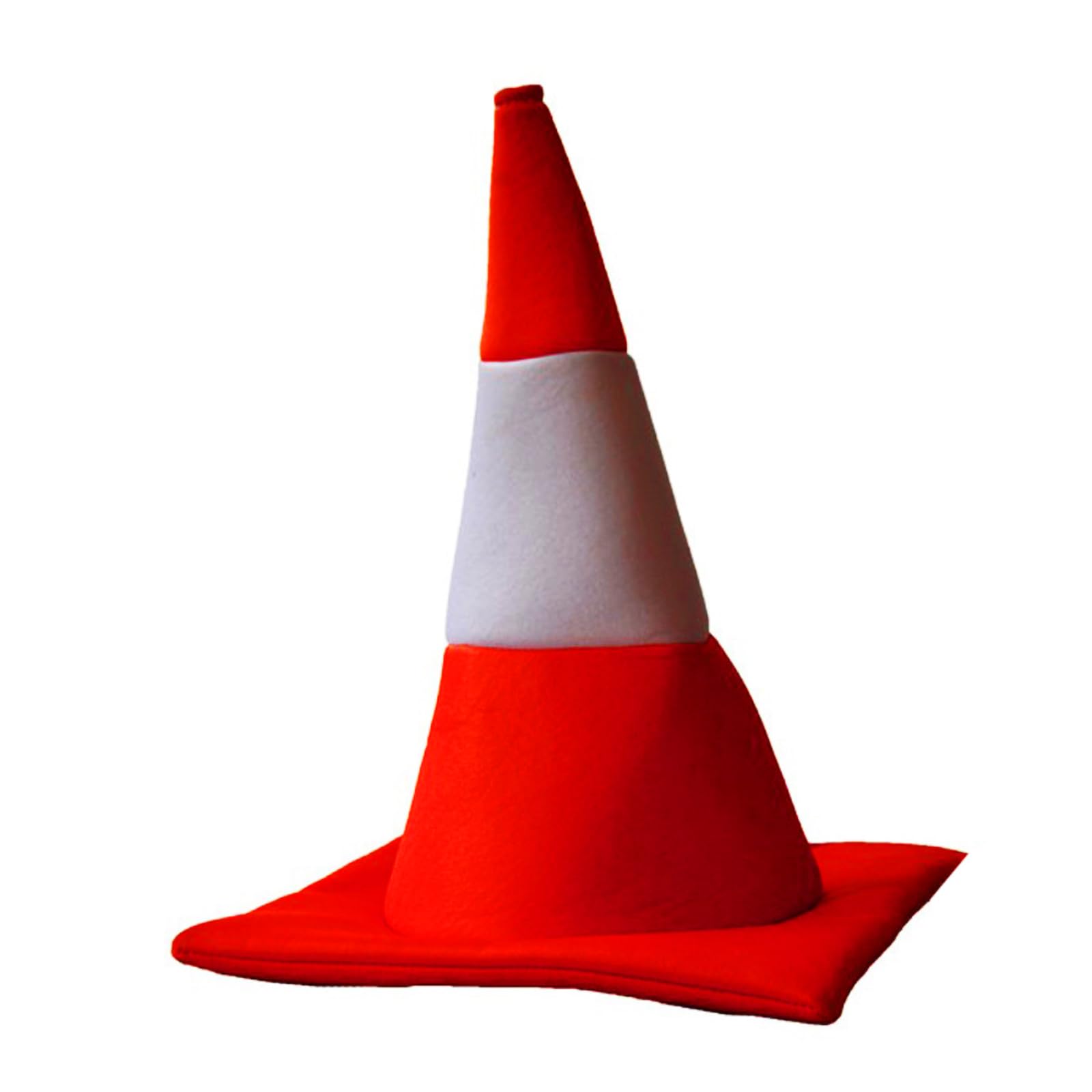 Uqezagpa Unisex Kids Red White Traffics Cone Hat For Children Adult Birthday Party Costume Hat For Family Gathering Cosplay Theme Party Headgear Stage Accessories