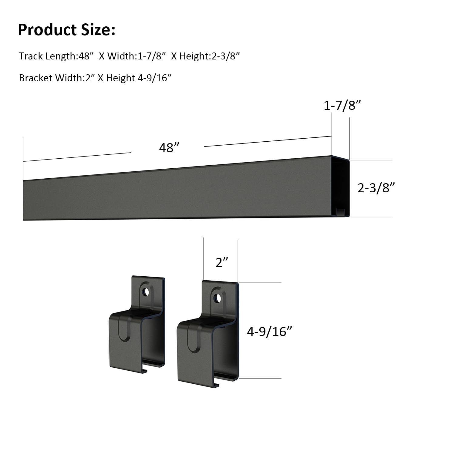 24FT Heavy Duty Box Rail Exterior Sliding Barn Door Hardware — Amazon image 8