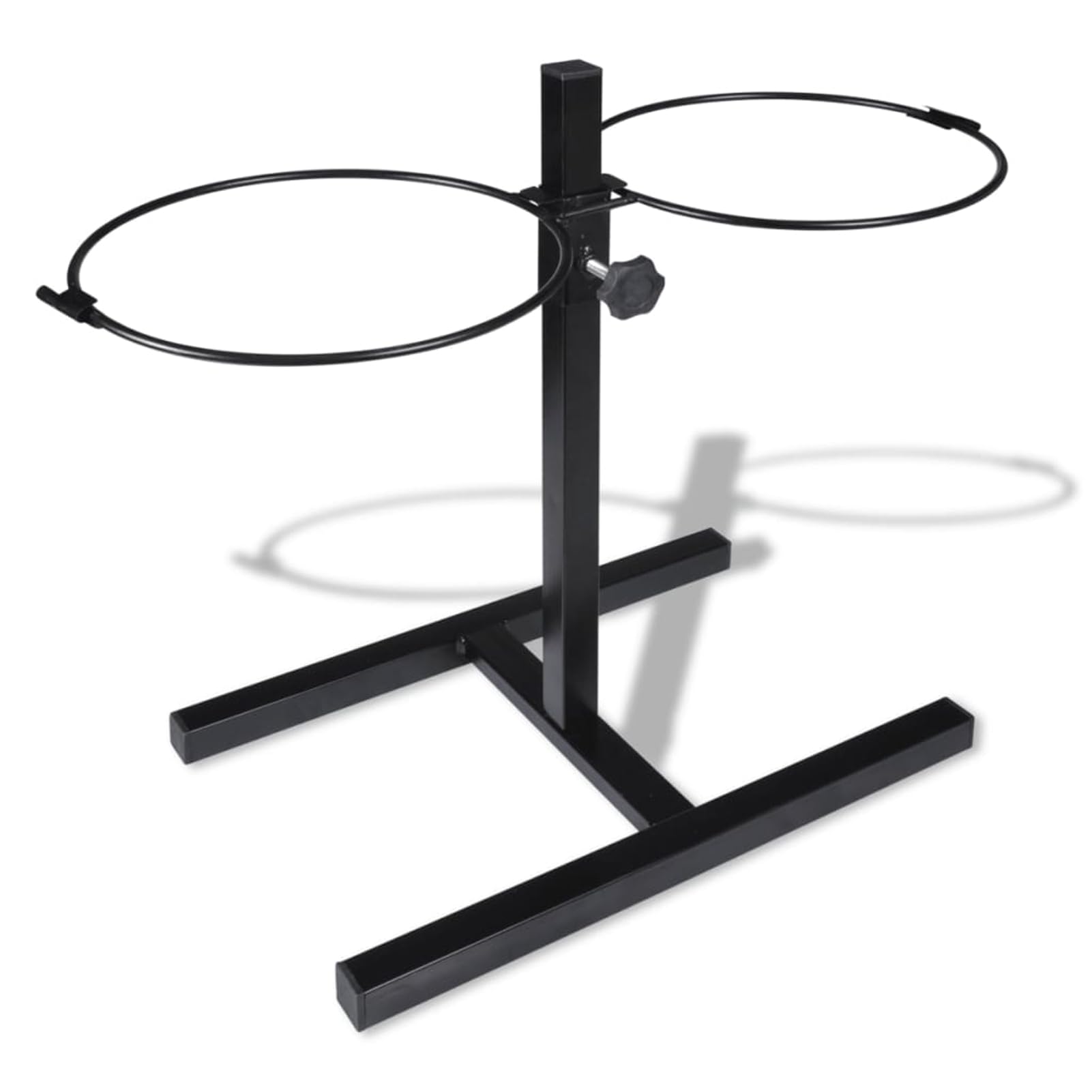 Homgoday Comedero Doble para Mascotas con Cuencos de Acero Inoxidable y Base Antideslizante - Ajustable 6-48 cm