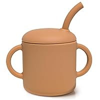 Vista 10 de Vaso de silicona prémium para bebé, 6 onzas, sin BPA, de silicona de grado alimenticio, para bebés y niños pequeños de 6 meses en adelante, Beige