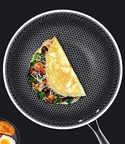 Wok de acero inoxidable con tapa y superficie antiadherente miniatura 2