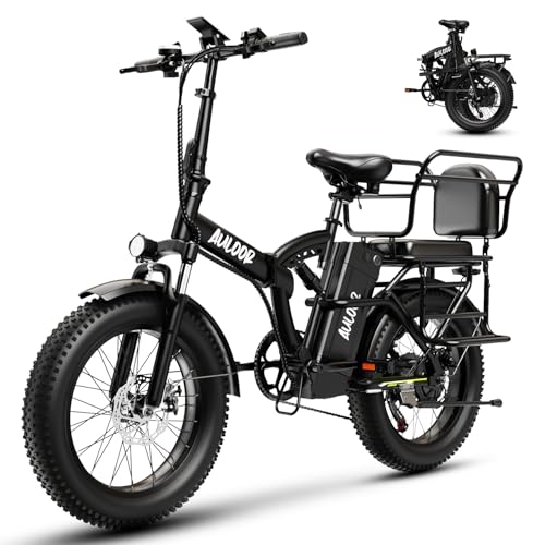 Image of 1000W Folding Electric Bike,48V 20AH Removable Battery E Bike,30+MPH,80 Miles Max Range Electric Bike for Adults,20 inch Fat Tire Foldable ebike,Adult Electric Bicycle for Commute Beach Snow