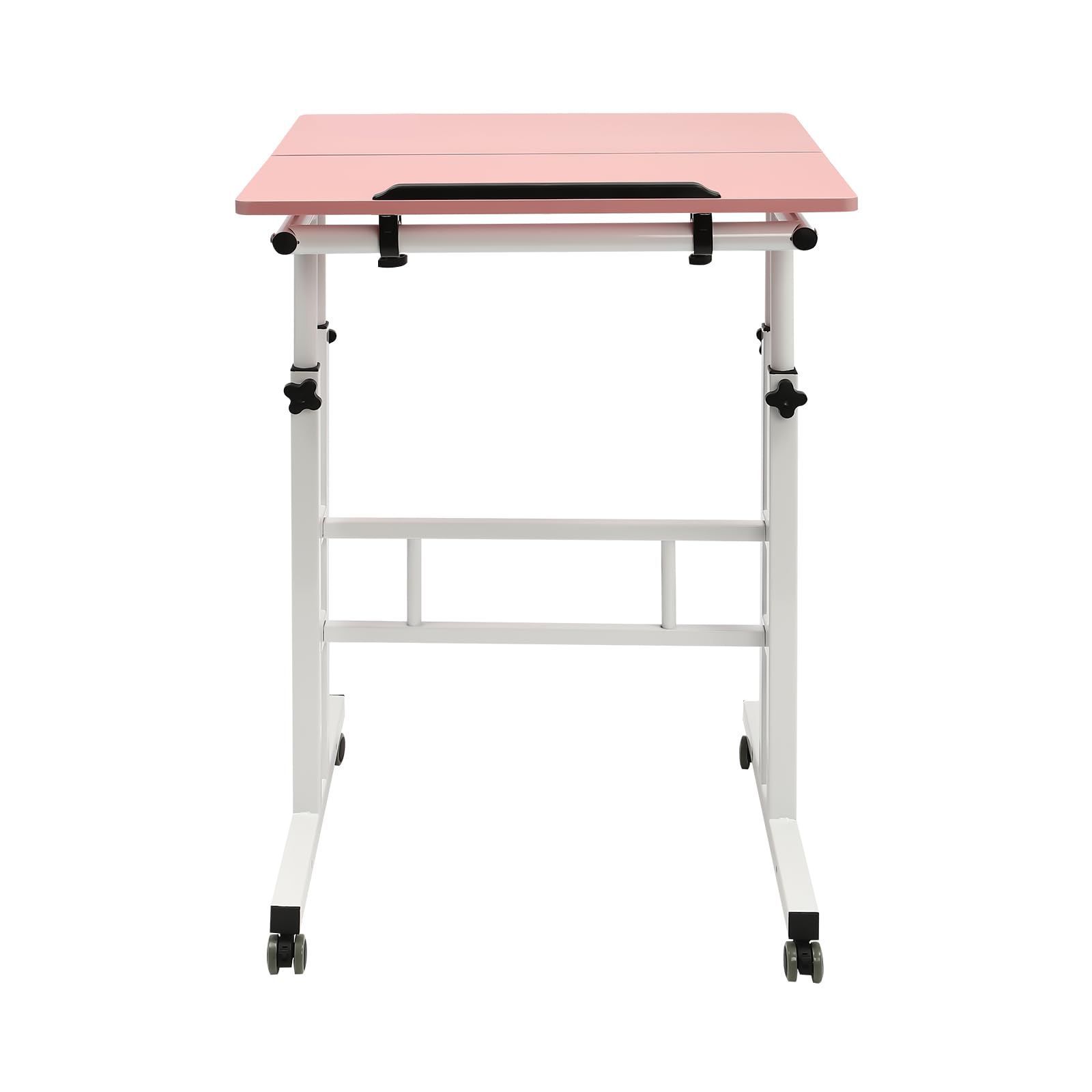 Stand up Desk Small Standing Desk w Wheels Adjustable Height Standing Desk Mobile Standing Desk Rolling Laptop Cart — view 7