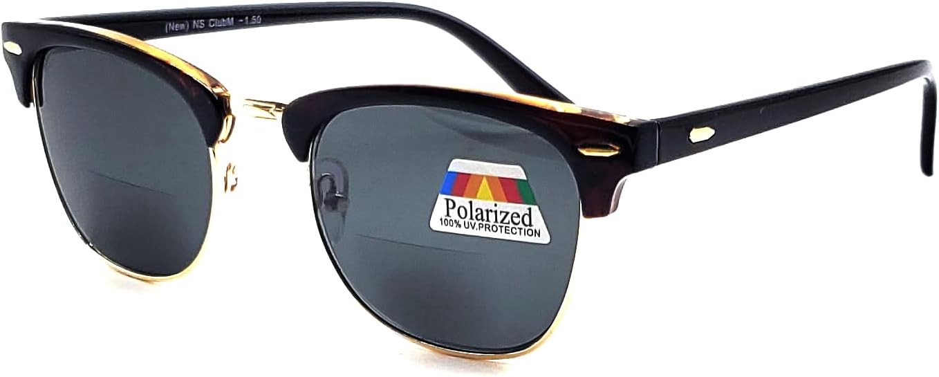Polarized & Bifocal Sunglasses for Men Women Classic Metal Wire Sun Reader Eyeglasses Outdoor UV100