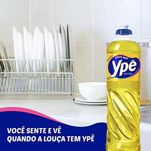 Lava Louças Ypê Neutro 500Ml, Ypê, Amarelo